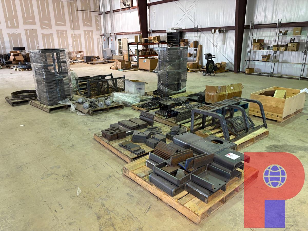 Used (14 PALLETS) OF ASSORTED FRAC PUMP/BLENDER TRAILER MFG PARTS