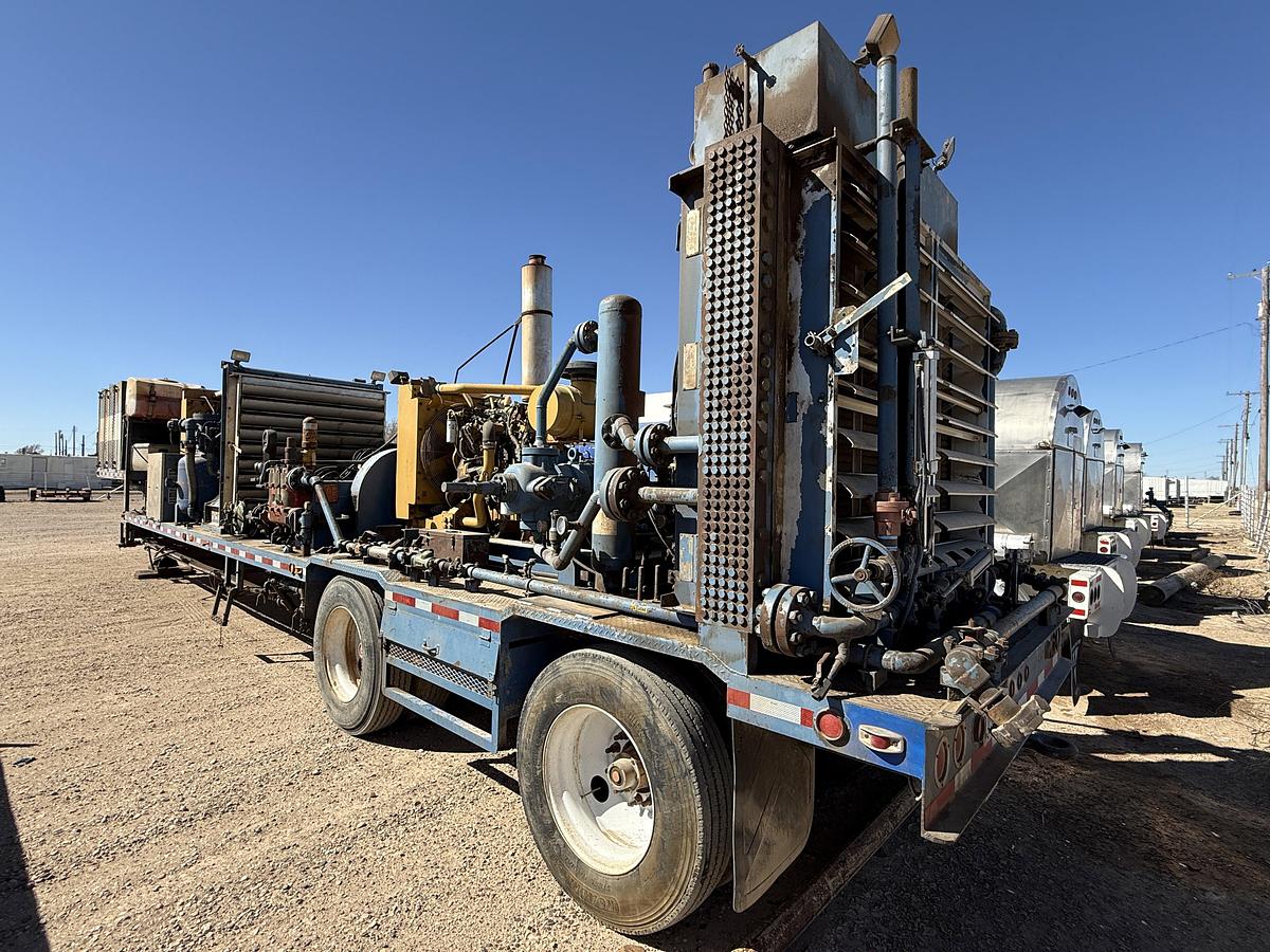 Used 2006 AIR FOAM UNIT P/B (3) CATERPILLAR ENGINES MTD ON PRECISION PUMP & COMPRESSOR T/A DROP DECK TRAILER