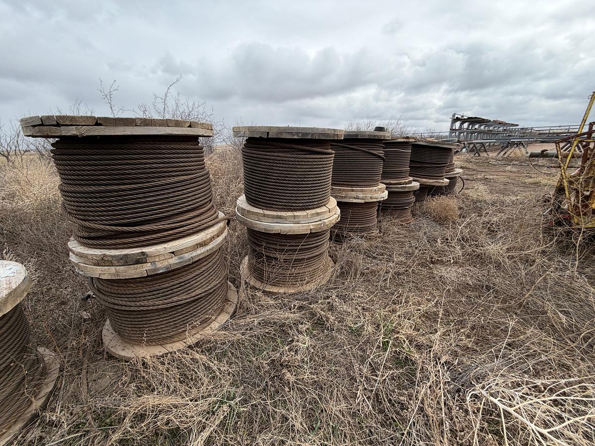 Used (13) SPOOLS OF 1" USED DRILL LINE