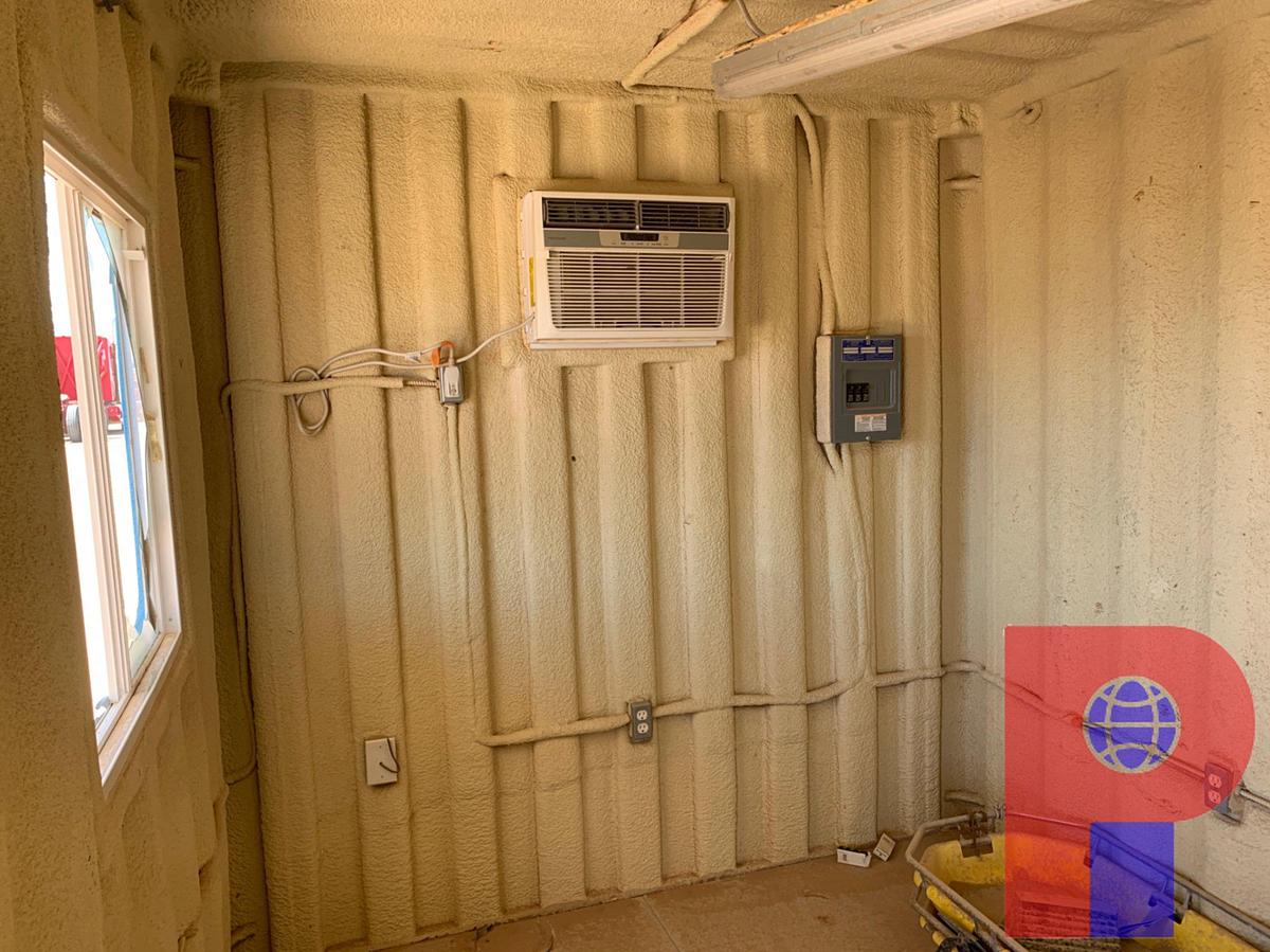 Used 19’ 9” L X 8’ W SEA CONTAINER OFFICE WITH PORCH SHADE