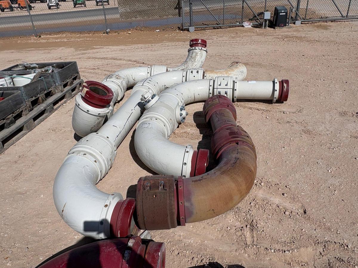 Used 8” NOV QUICKLATCH BIG BORE FRACMAXX FLOW IRON PIPE PACKAGE