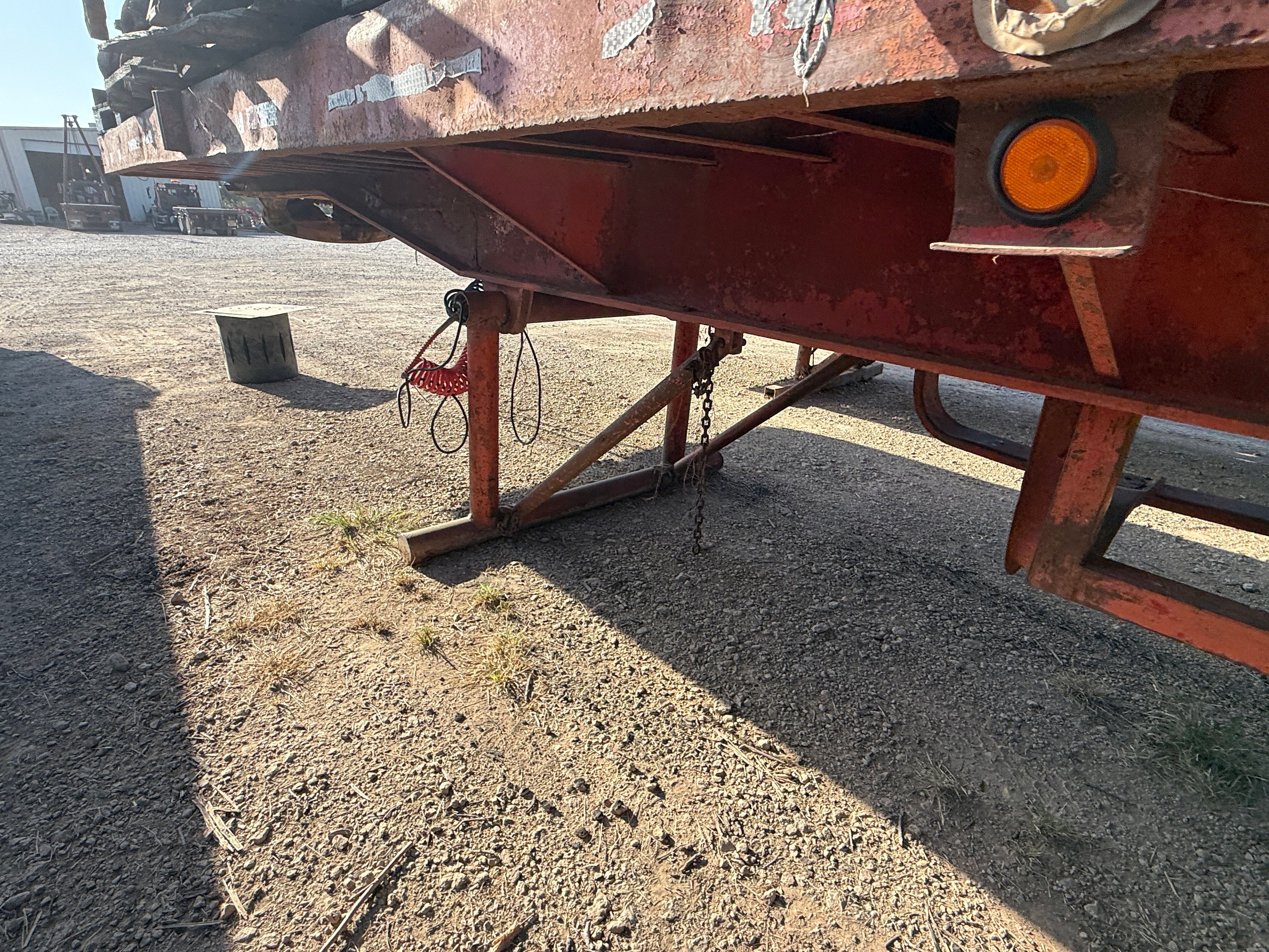 Used 1981 SHOPMADE 36’ X 96” TRI-AXLE OILFIELD FLOAT