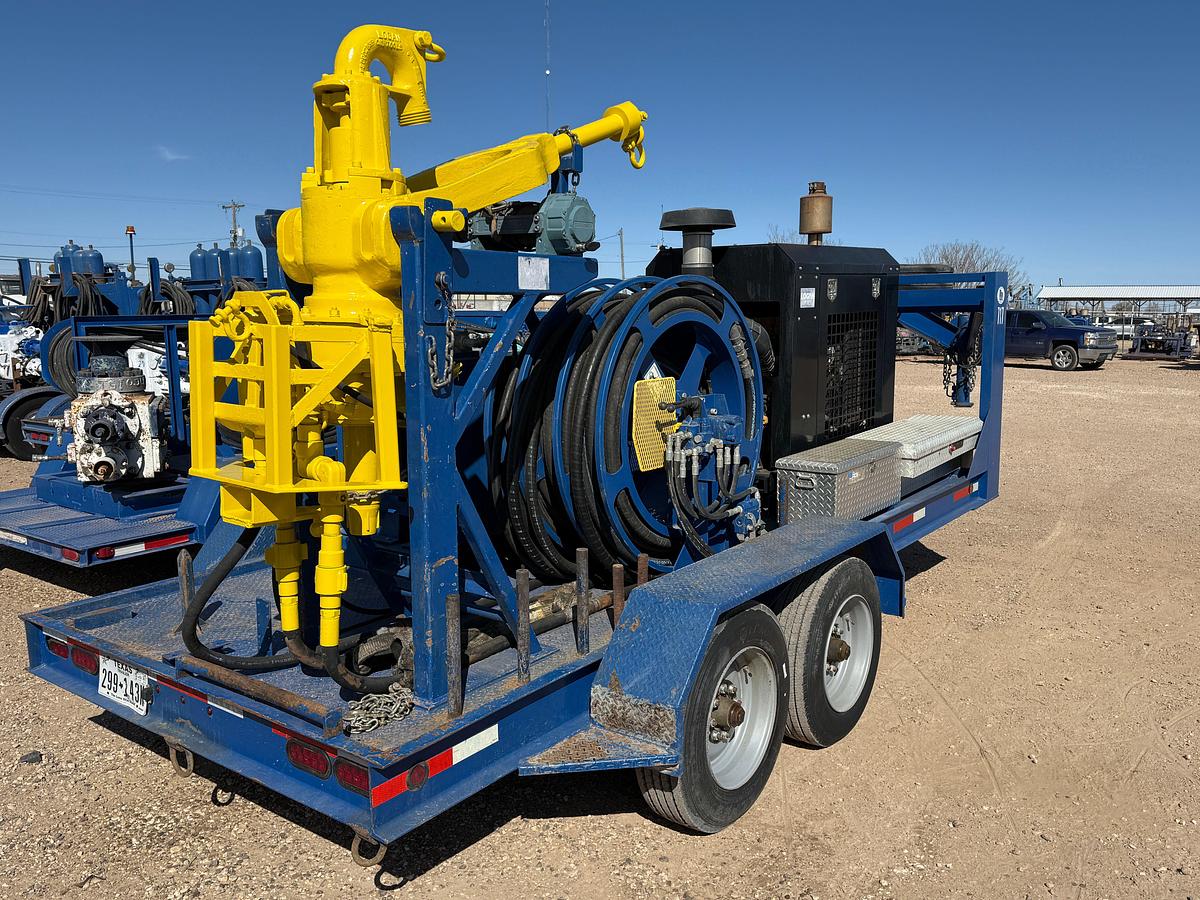 Used 2018 LOGAN VTS 100 TON 10K WP POWER SWIVEL MTD ON 2018 AMERITRAIL 17’ T/A GOOSENECK TRAILER