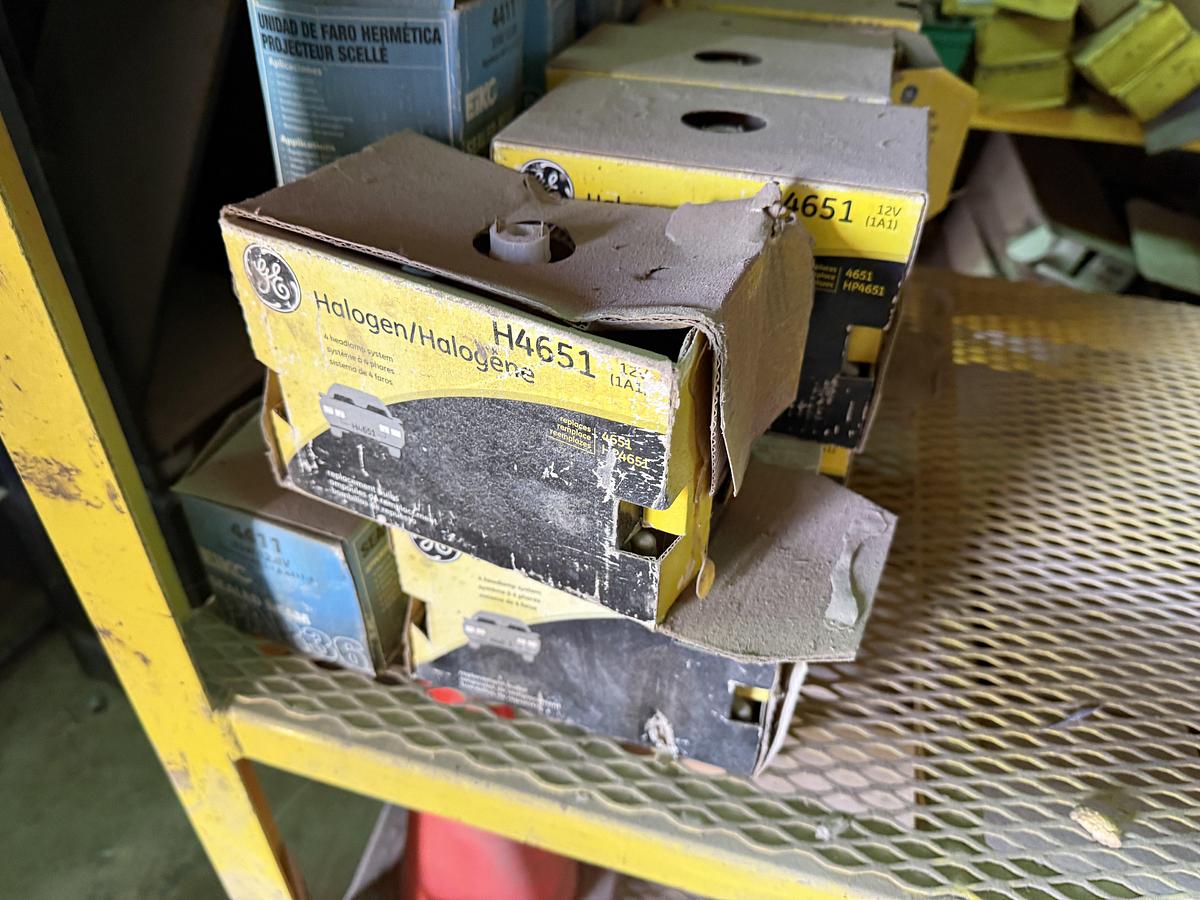 Used (2) 120”L X 24”W X 72”H 5-TIER METAL RACKS W/ TRUCK & ENGINE PARTS CONTENTS