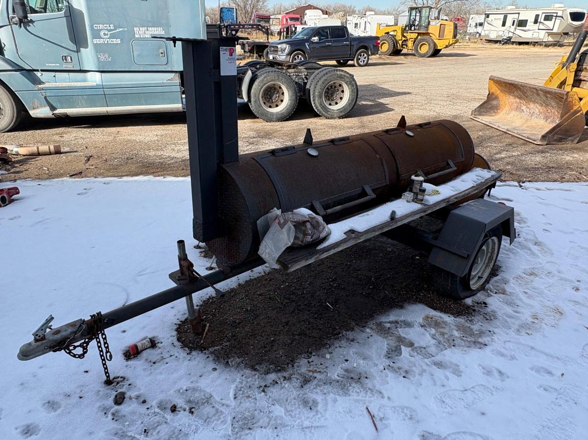 Used 10’ x 2’ s/a bumper pull bbq trailer