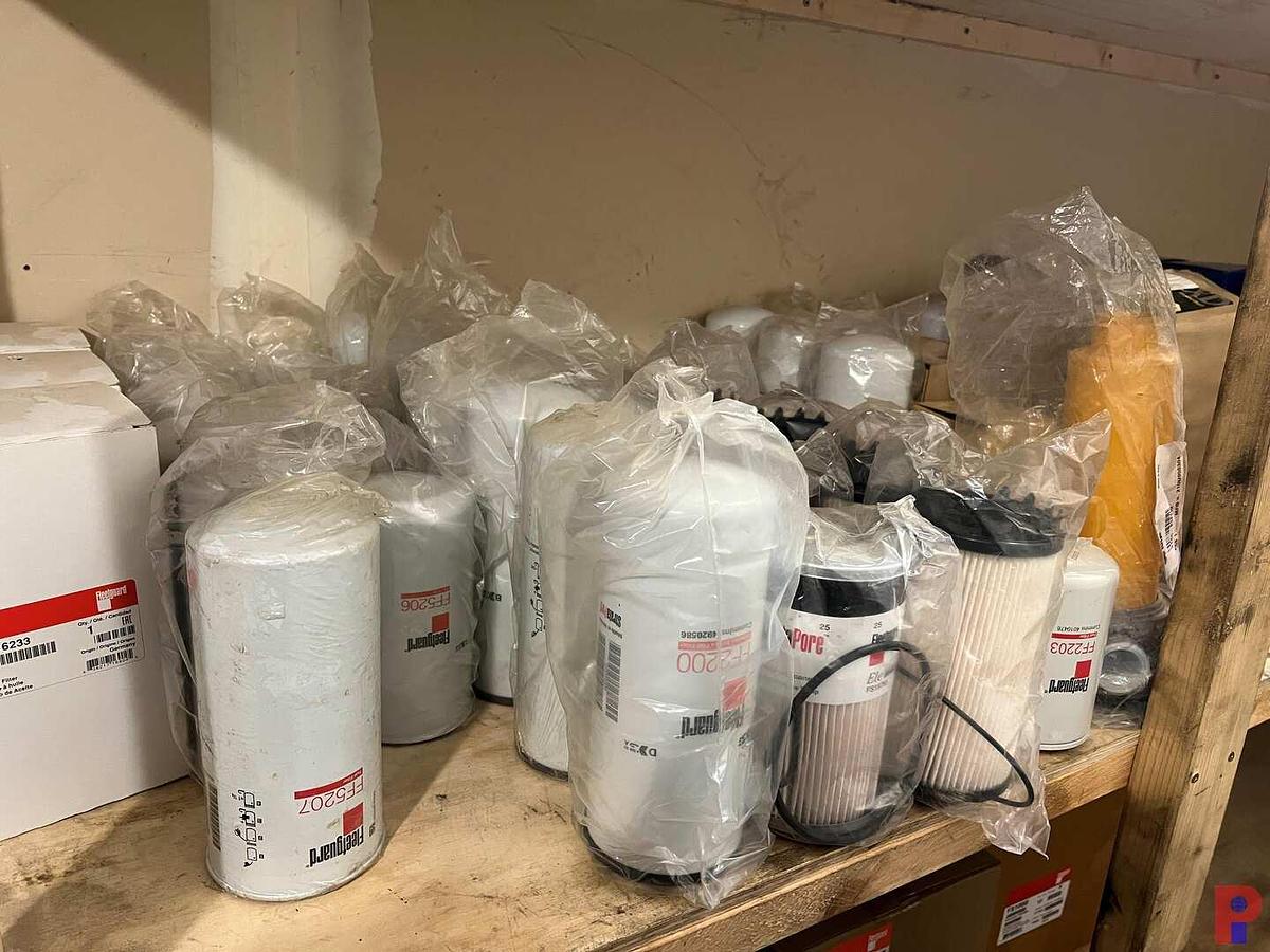 Used 2 - SHELVES CONTAINING FLEETGUARD FILTERS TO INCLUDE: SEE DETAILS