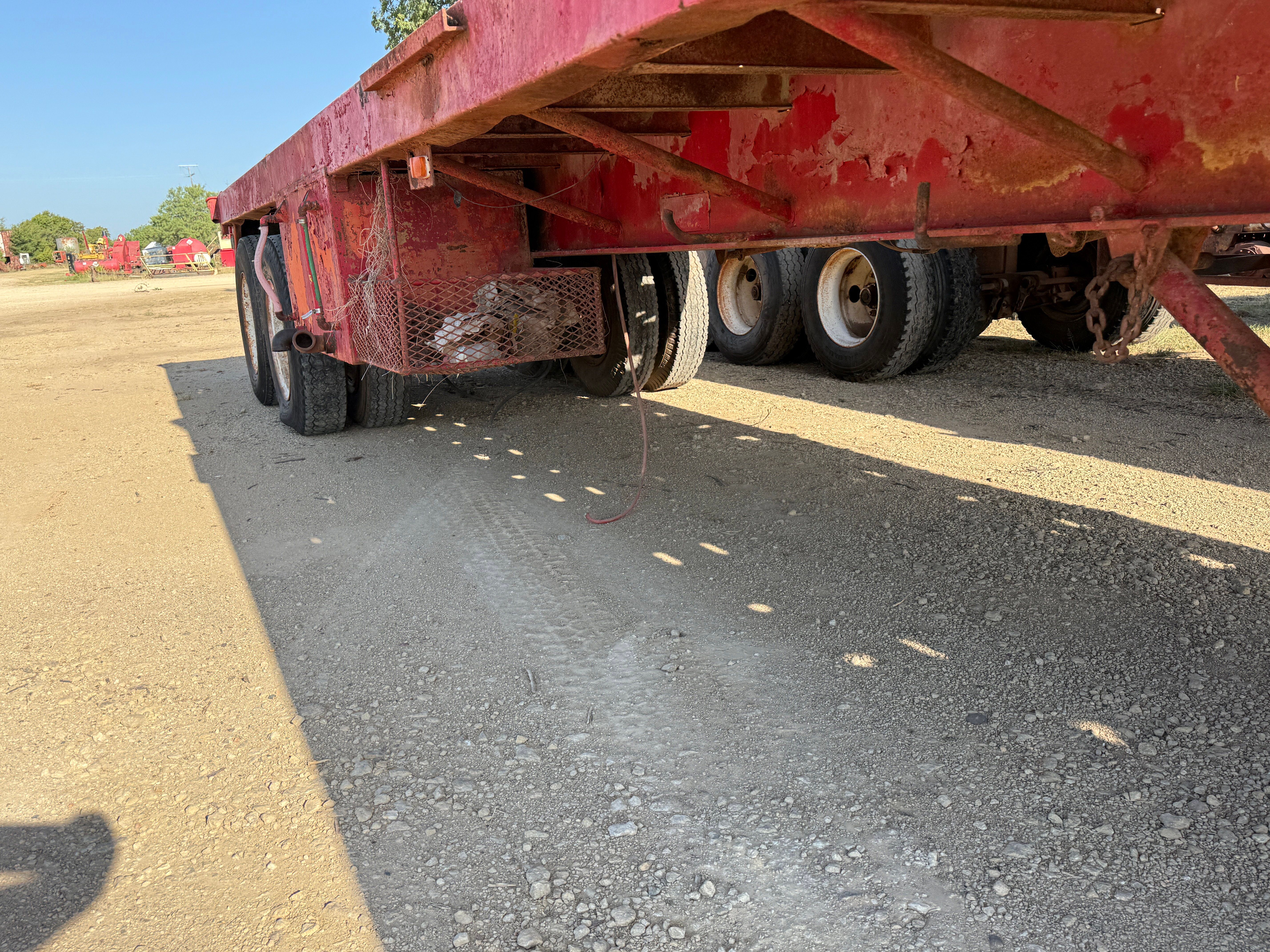Used SHOPMADE 36’ x 96” T/A FLATBED OILFIELD FLOAT