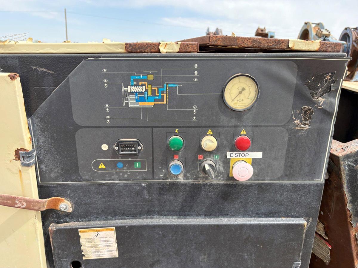 Used (3) inoperable/incomplete ingersoll Rand up6-40-125 corkscrew air compressors & (1) Sullivan palatek air compressor
