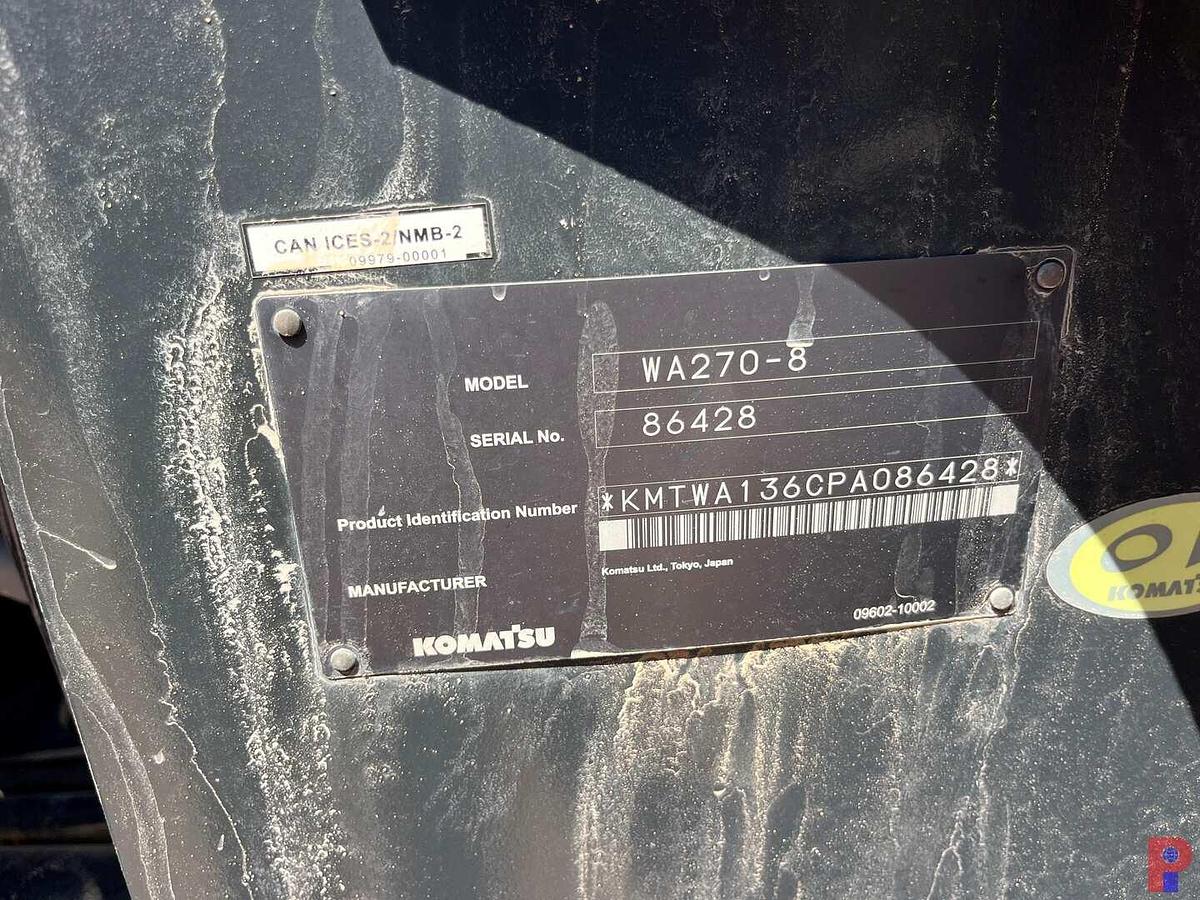 Used 2023 KOMATSU WA270-8 WHEEL LOADER