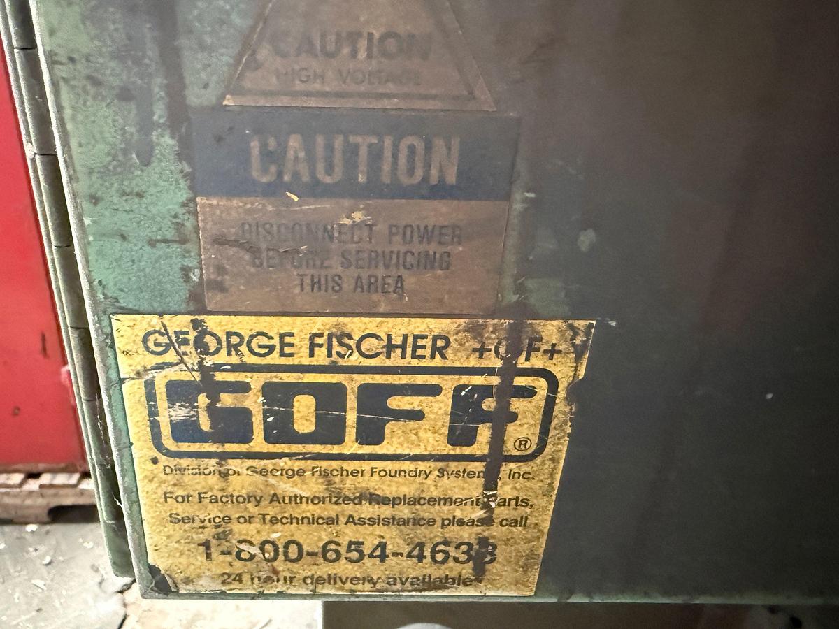 Used 5’W x 4’D x 4’H GEORGE FISCHER GOFF MEDIA BLASTER CABINET
