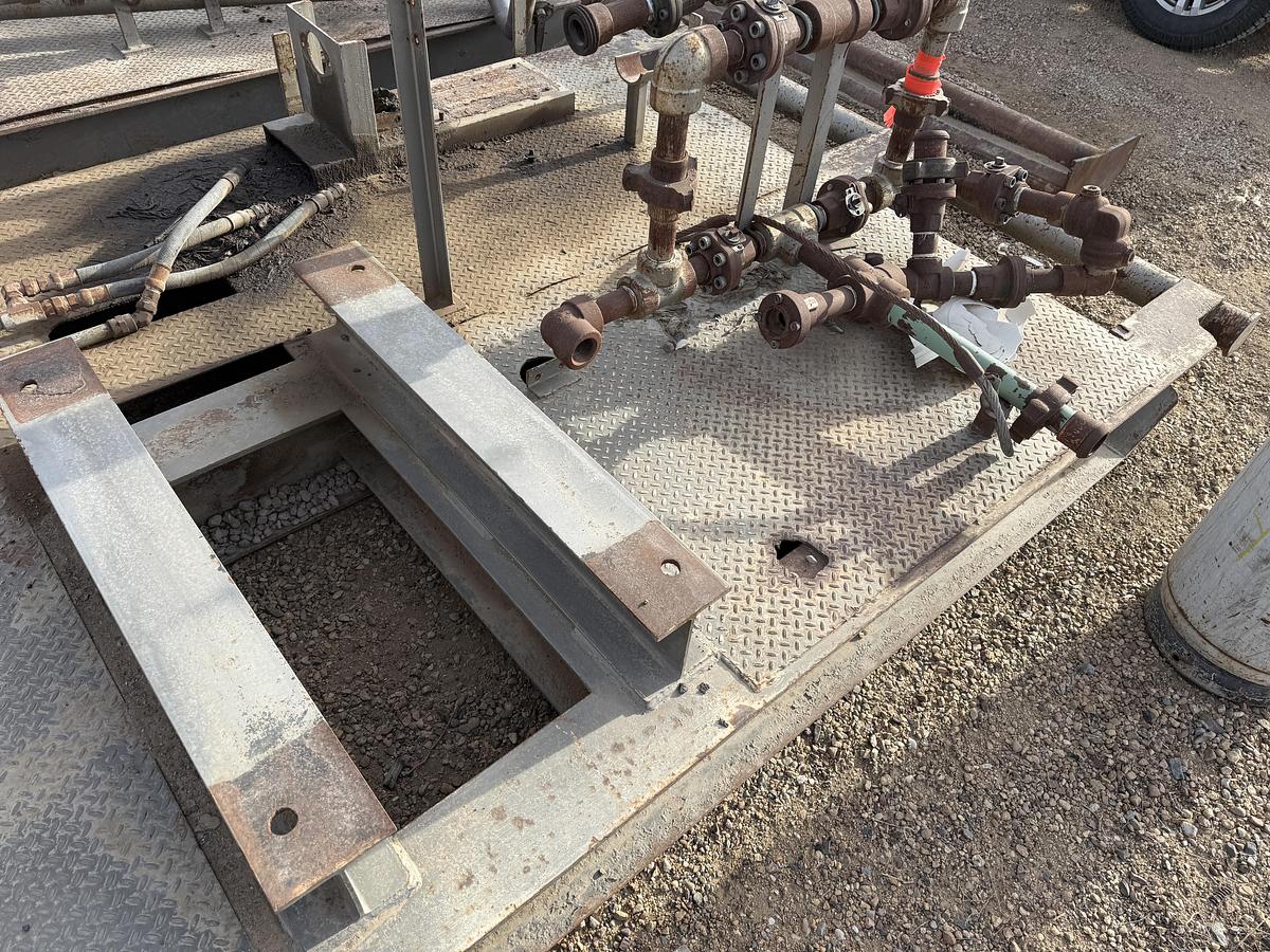 Used 25’ X 8’ HEAVY DUTY OILFIELD PUMP SKID