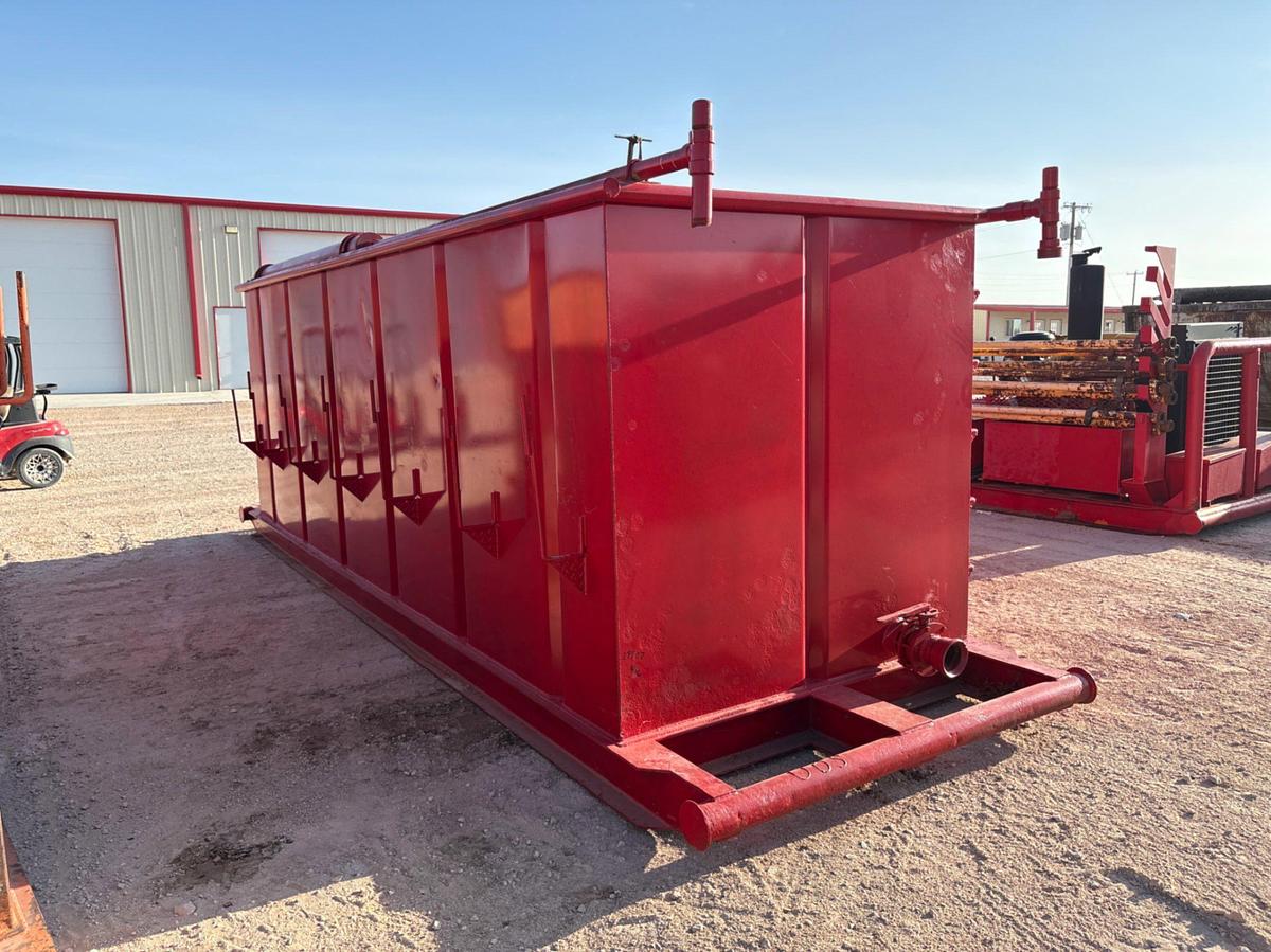 Used 18’ x 6’ x 6’ 2-compartment reverse pit, skidded