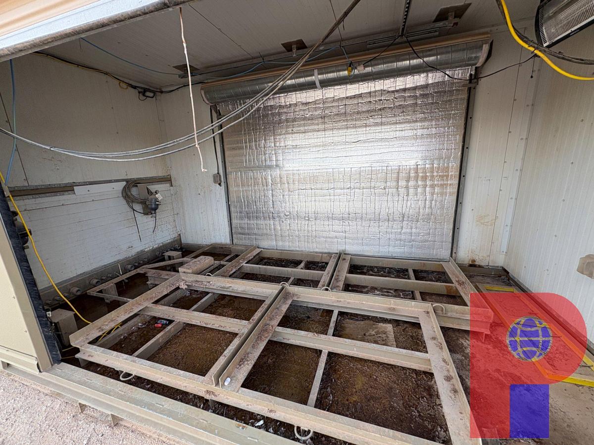 Used 16’L X 8’4”W X 9’8”H 2-DOOR CHEM SHED