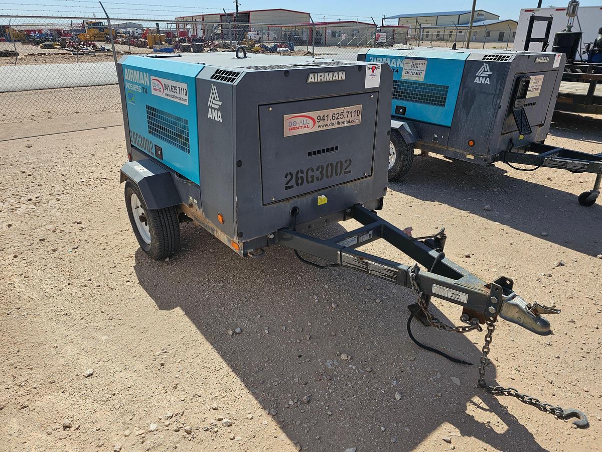 Used 2021 ALLIANCE NORTH AMERICA AIRMAN PDS185S-6E1 S/A TOWABLE AIR COMPRESSOR