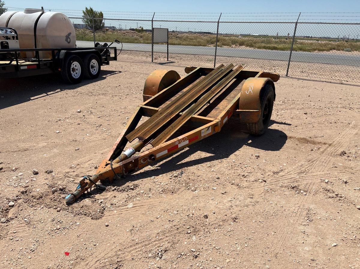 Used SHOPBUILT 10’ x 50” s/a bumper pull tool transport trailer