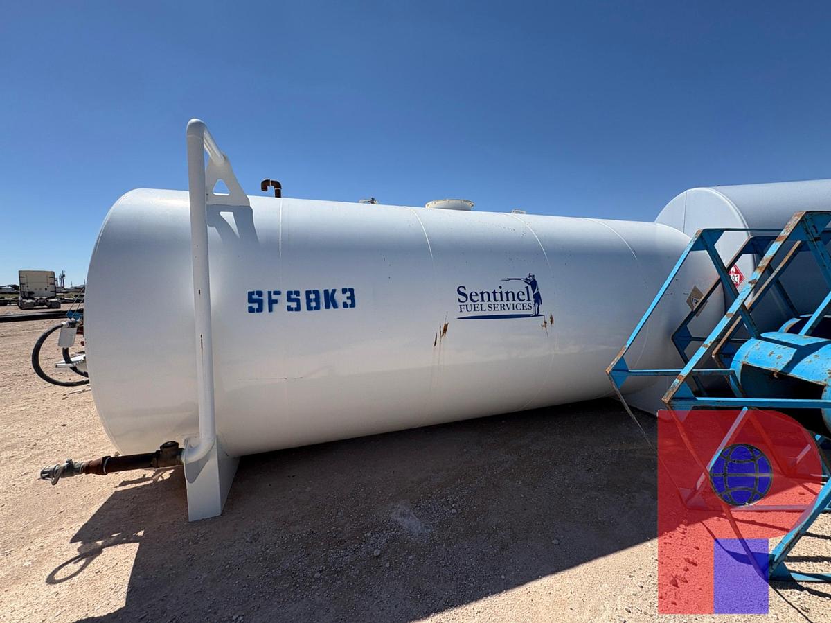 Used SENTINEL 20’ X 8’ 8,000 GALLON DIESEL FUEL TANK