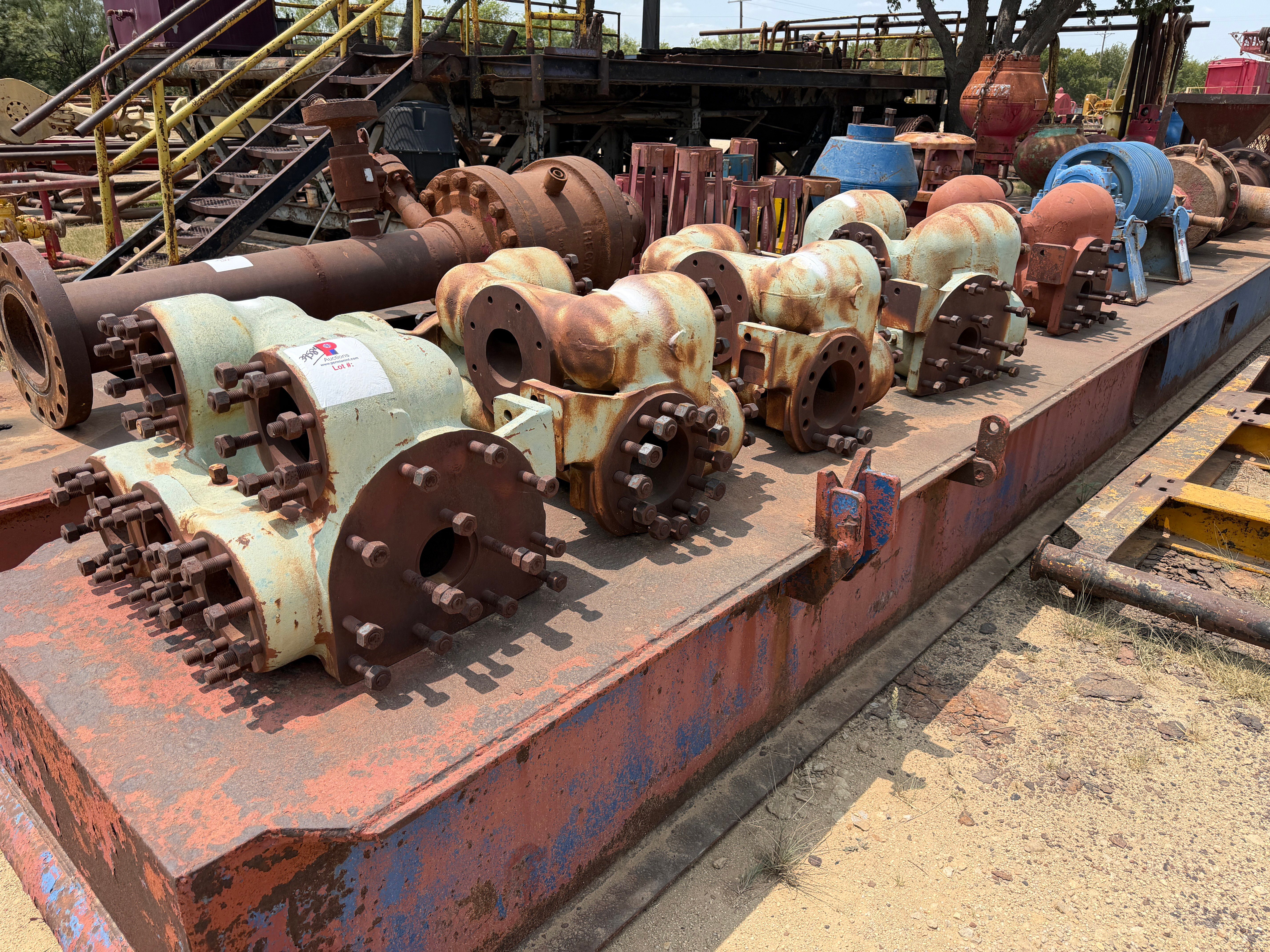 Used (5) Duplex pump fluid ends