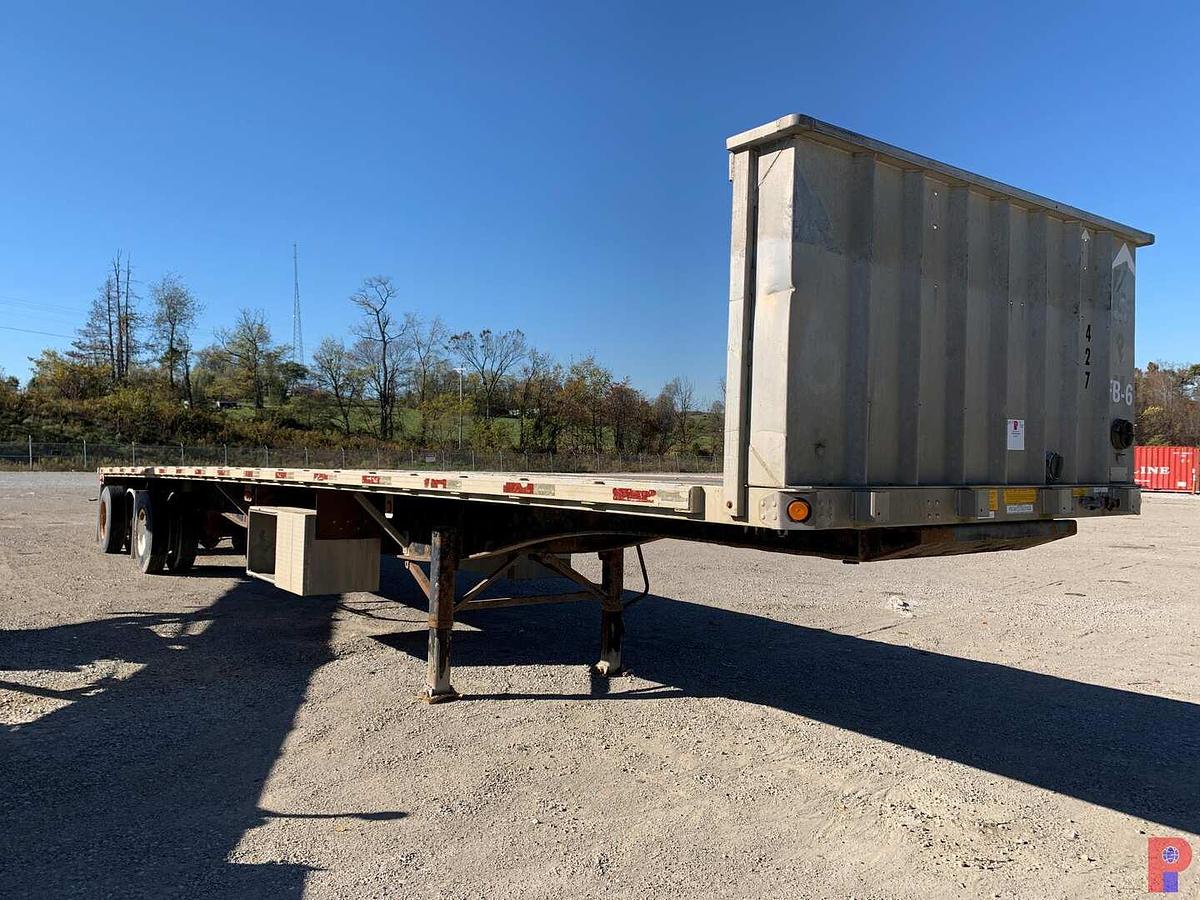 Used 47’ 7” X 8’ DUAL TANDEM FLAT DECK TRAILER