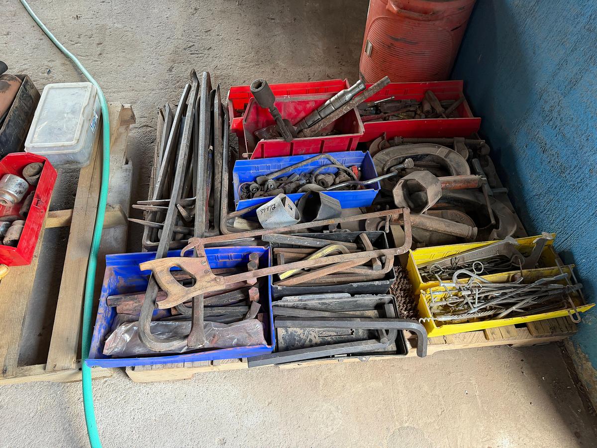 Used (3) PALLETS W/ Misc. SHOP Tools