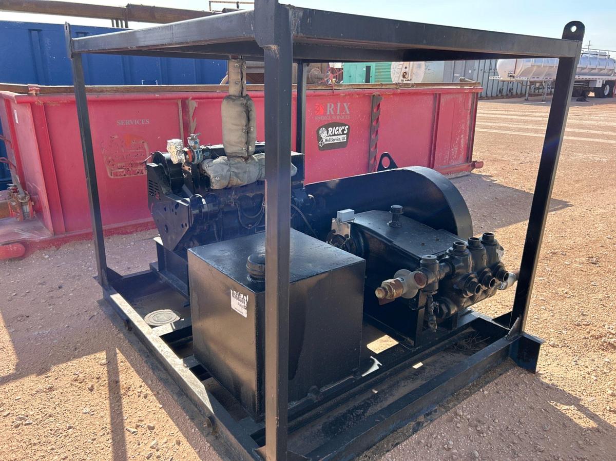 Used WHEATLEY TRIPLEX PUMP P/B DEUTZ F5L 912 DIESEL  ENGINE W/ PTO CLUTCH SKIDDED