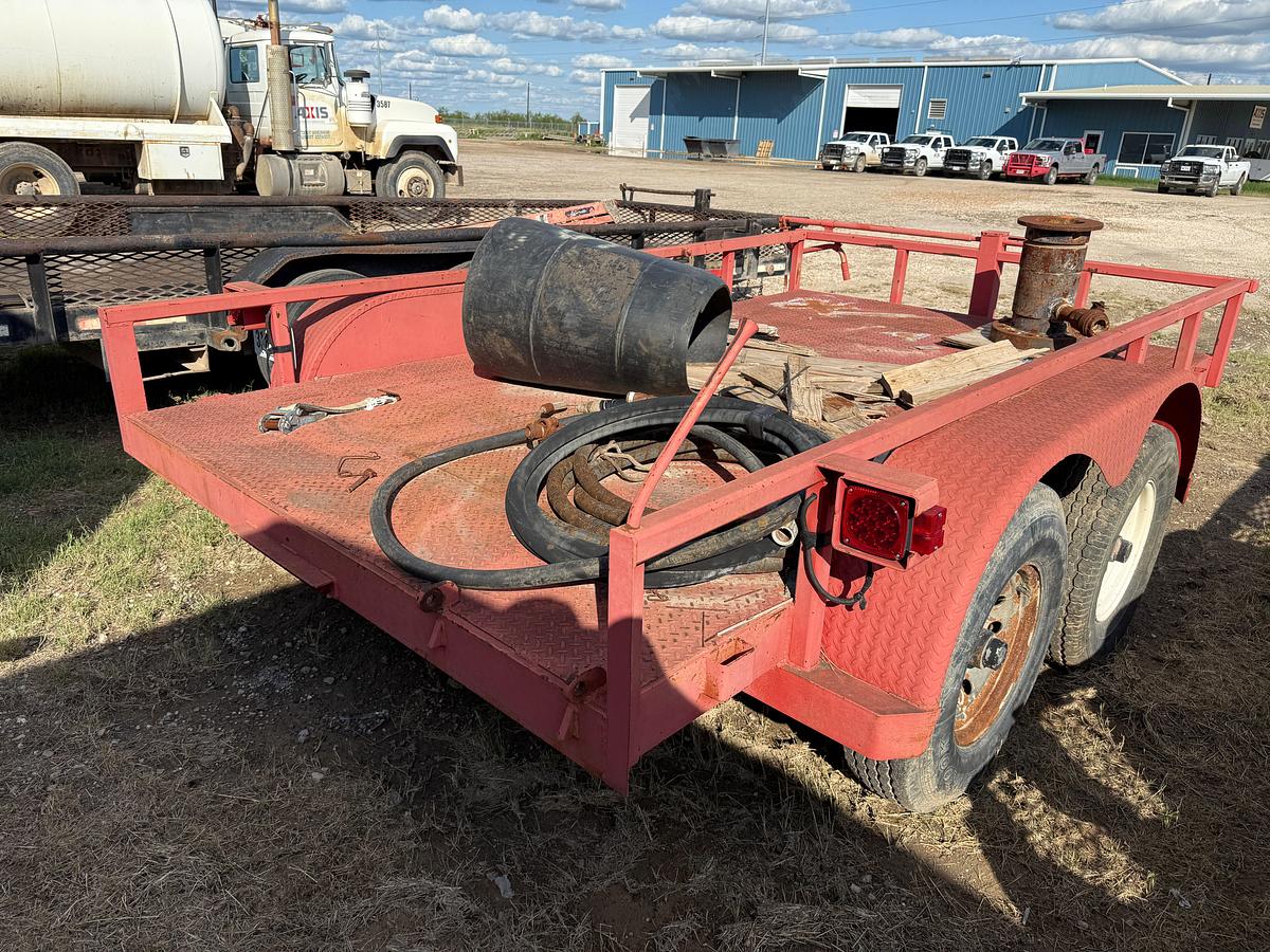 Used 2018 SHOP 12’ X 82” T/A BP STEEL BED UTILITY TRAILER