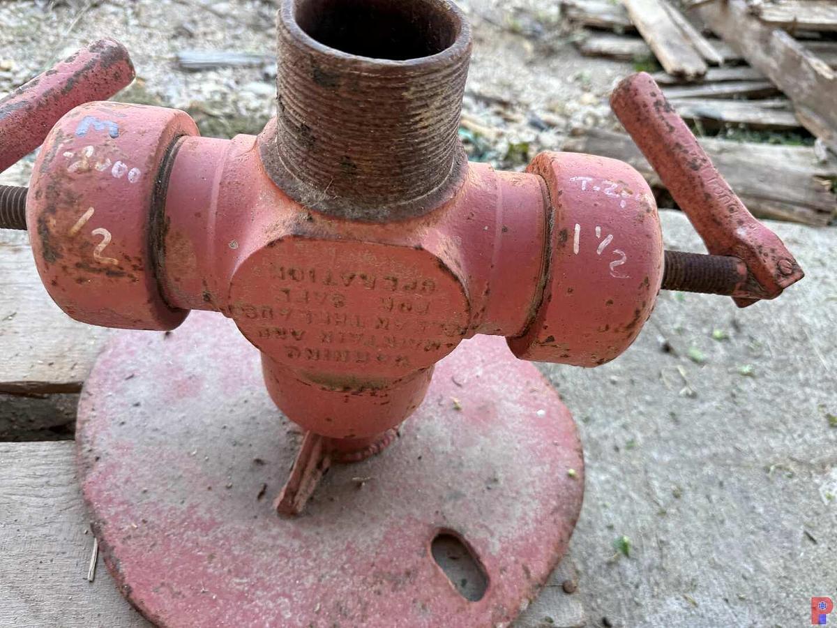 Used PALLET W/ (2) ROD STRIPPERS, TONG BACKUP, SLIP BOWL