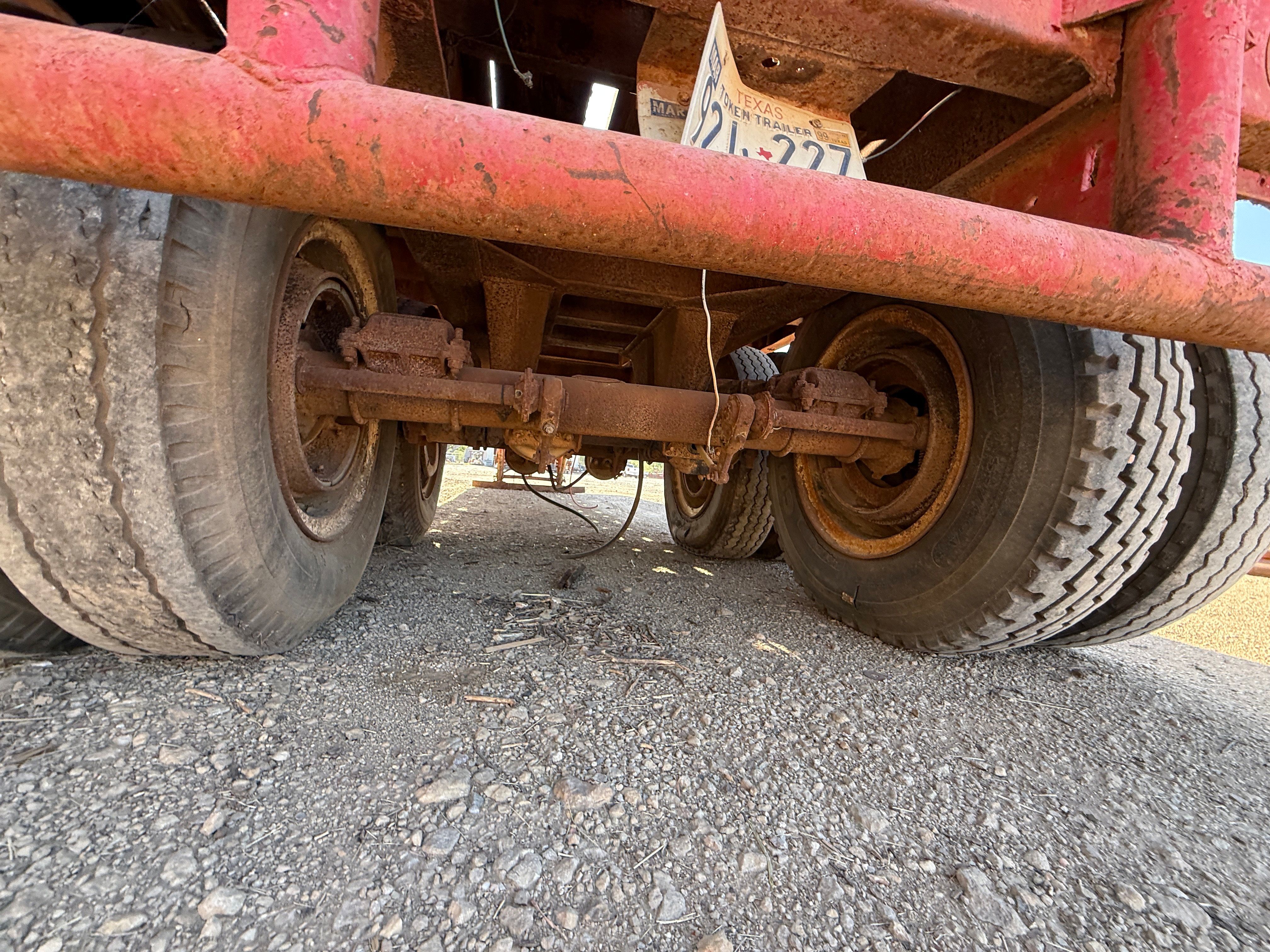 Used SHOPMADE 36’ x 96” T/A FLATBED OILFIELD FLOAT
