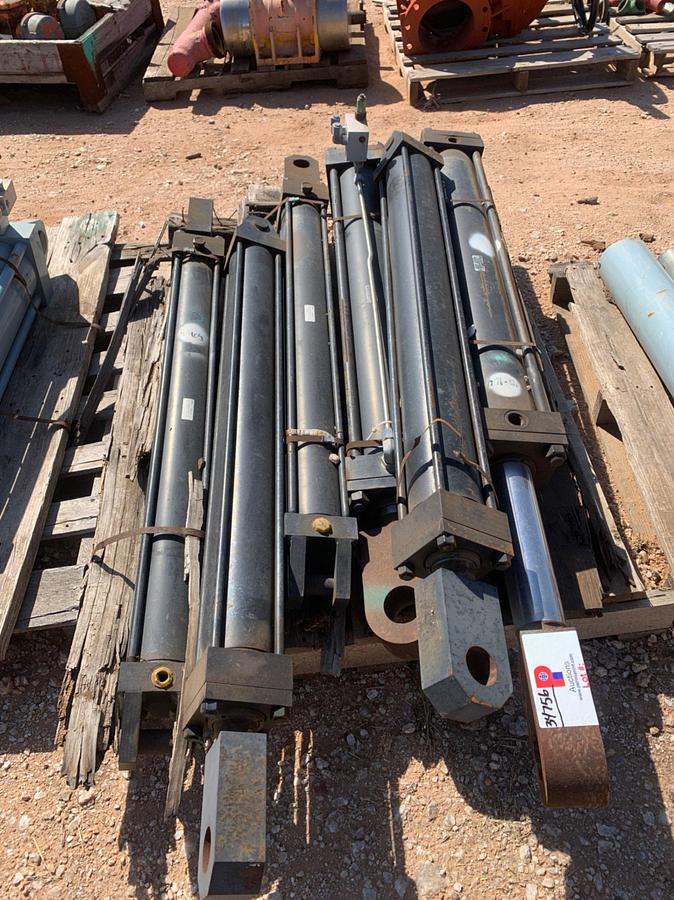 Used Pallet of 6 Parker Series. 2H 3000psi Hydraulic Cylinders