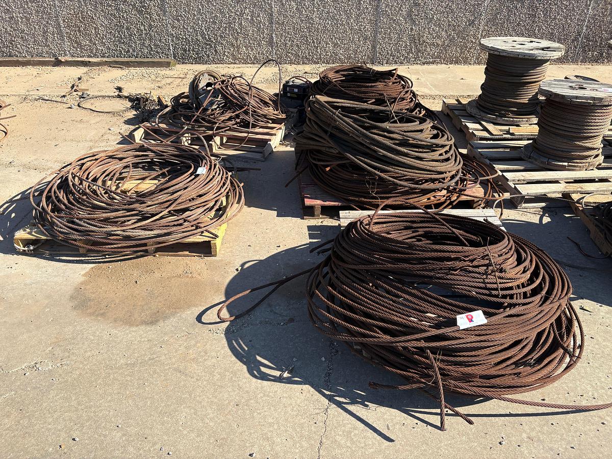 Used (9 pallets) assorted wire rope/cable