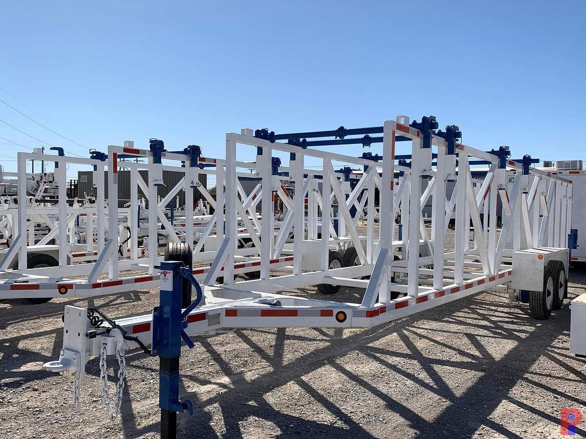 Used 2015 BRINDLE PRODUCTS, INC. 36’ T/A PONTLE HITCH 4 REEL TRAILER