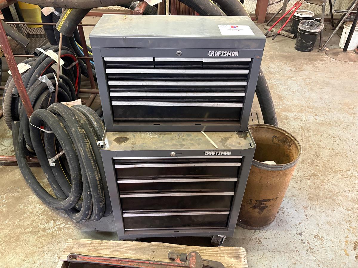 Used Craftsman 2-tier rolling toolbox, 12-drawer