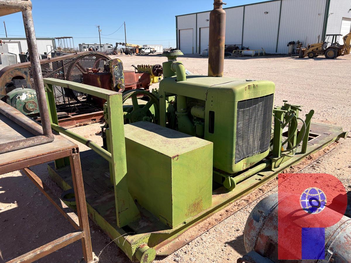 Used GARDNER DENVER PW-172 TRIPLEX PUMP, SKIDDED