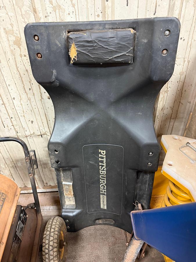 Used (2) MASTER DIESEL FIRED SHOP HEATERS, (1) CHAMPION 4450 WATTS  GAS GENERATOR, SHOP-VAC, PITTSBURGH CREEPER