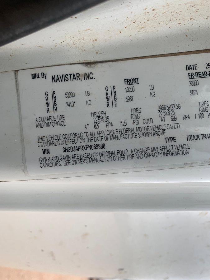 Used 2014 INTERNATIONAL PROSTAR+ Sleeper Truck