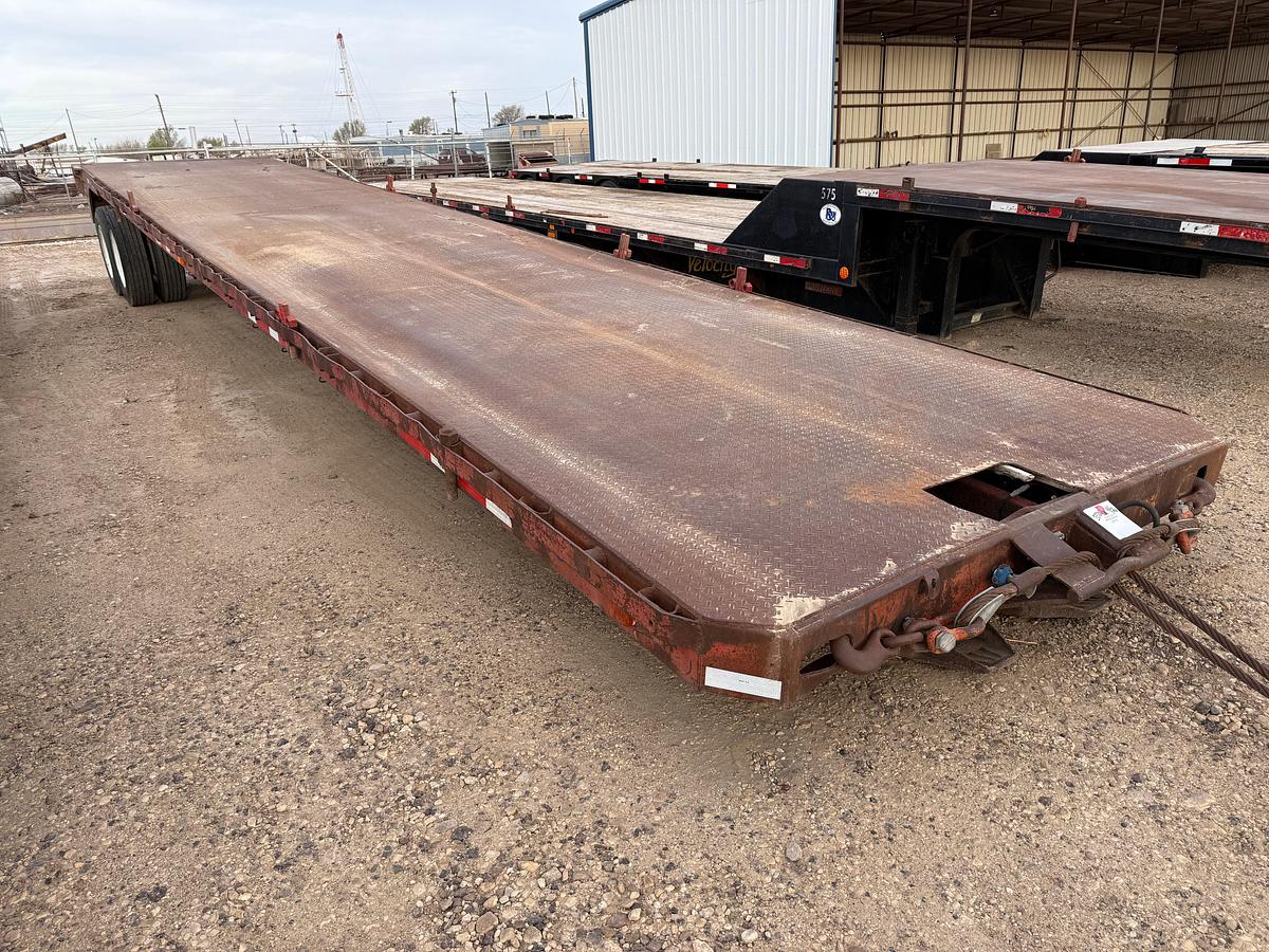 Used 1980 LUFKIN  43’ X 96” T/A OILFIELD FLOAT FLATBED TRAILER
