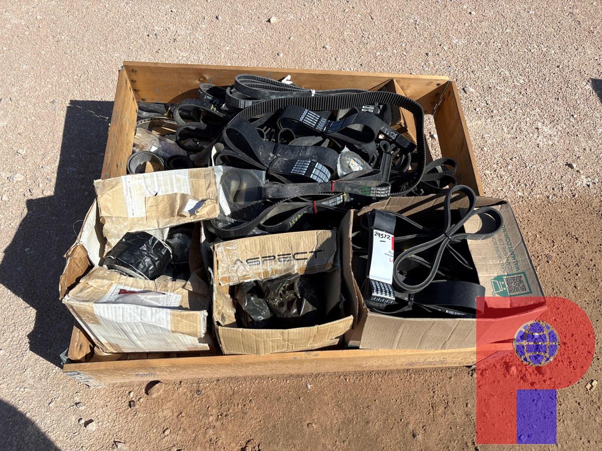 Used PALLET OF ASSORTED ENGINE & FAN BELTS
