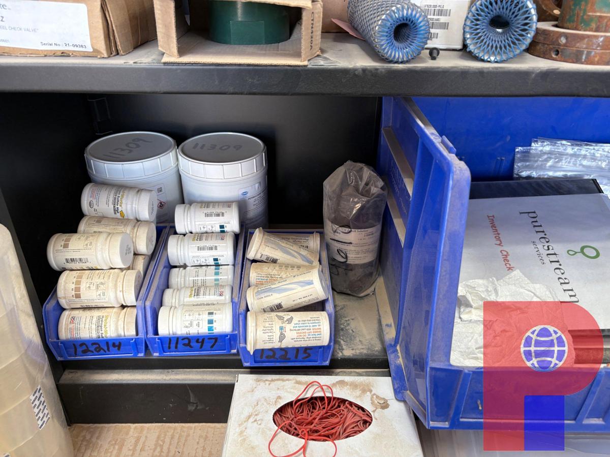 Used (2) CABINETS W/ VARIOUS WATER TEST SUPPLIES