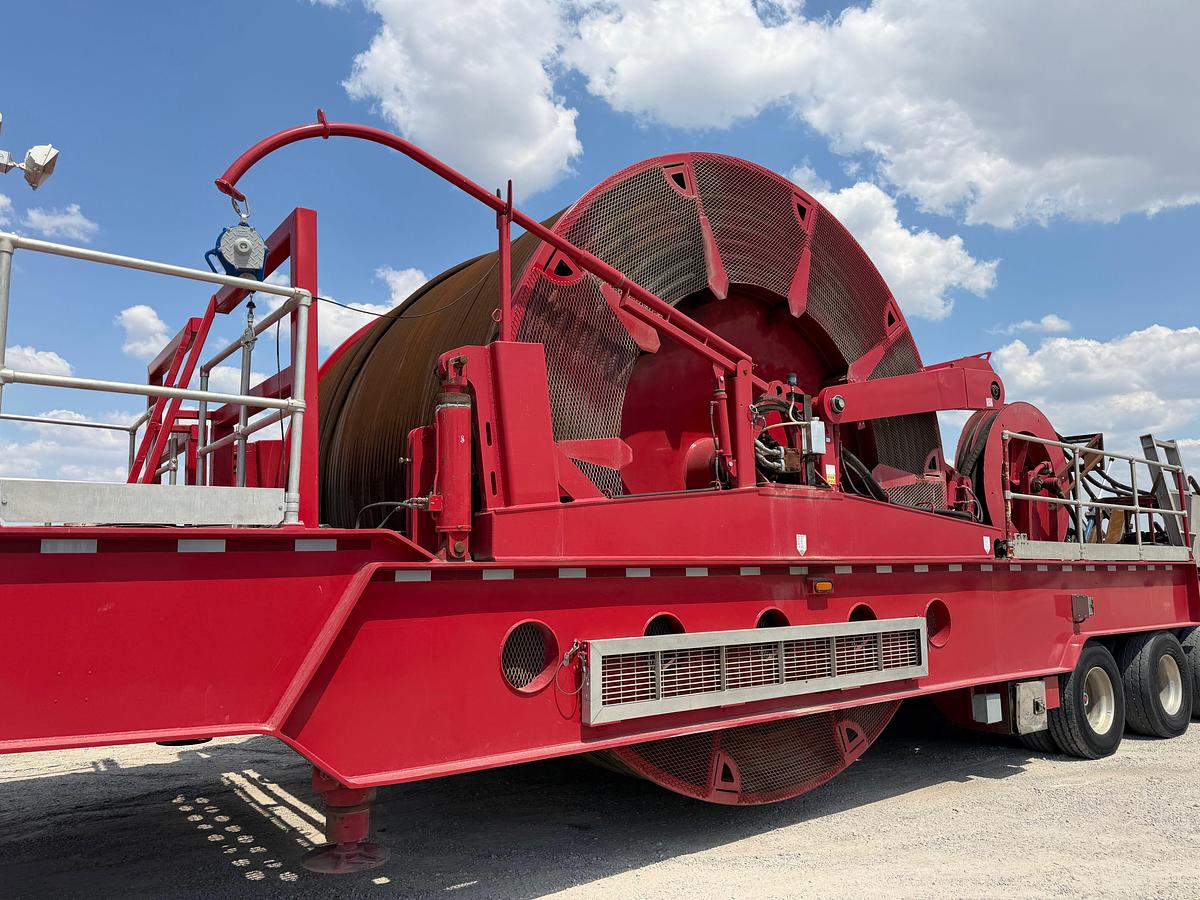 Used 2019 Hydra Rig 2-3/8” 14ft6in wide Coil Tubing Reel Trailer