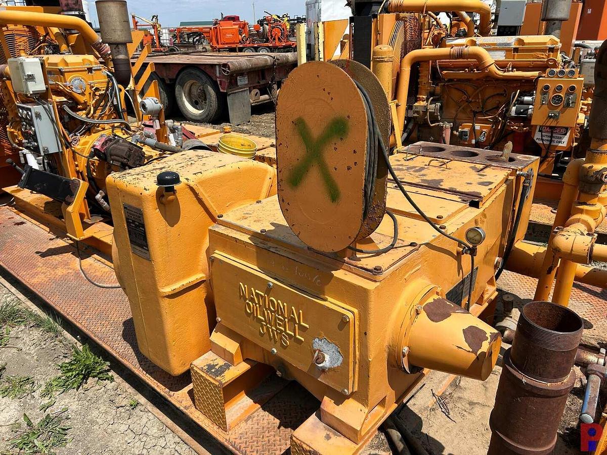 Used NATIONAL OILWELL JWS-340 TRIPLEX WELL SERVICE PUMP P/B DETROIT 60 SERIES W/ ALLISON TRANS.