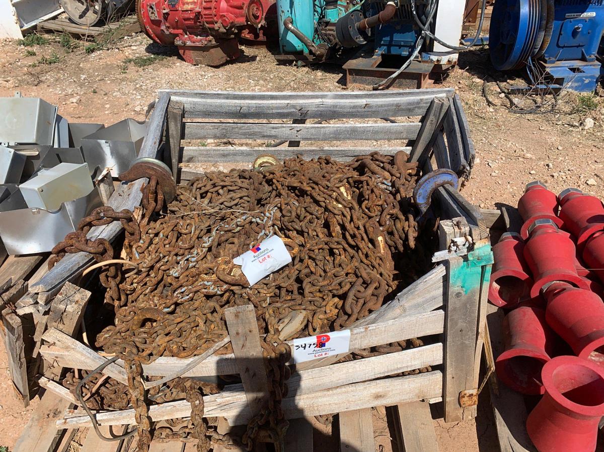 Used Tote of Lifting Chains