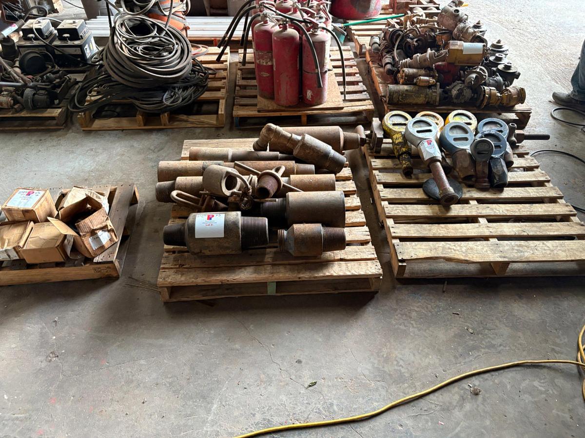 Used (3 pallets of assorted x-over subs, valve seats, & pressure gauges