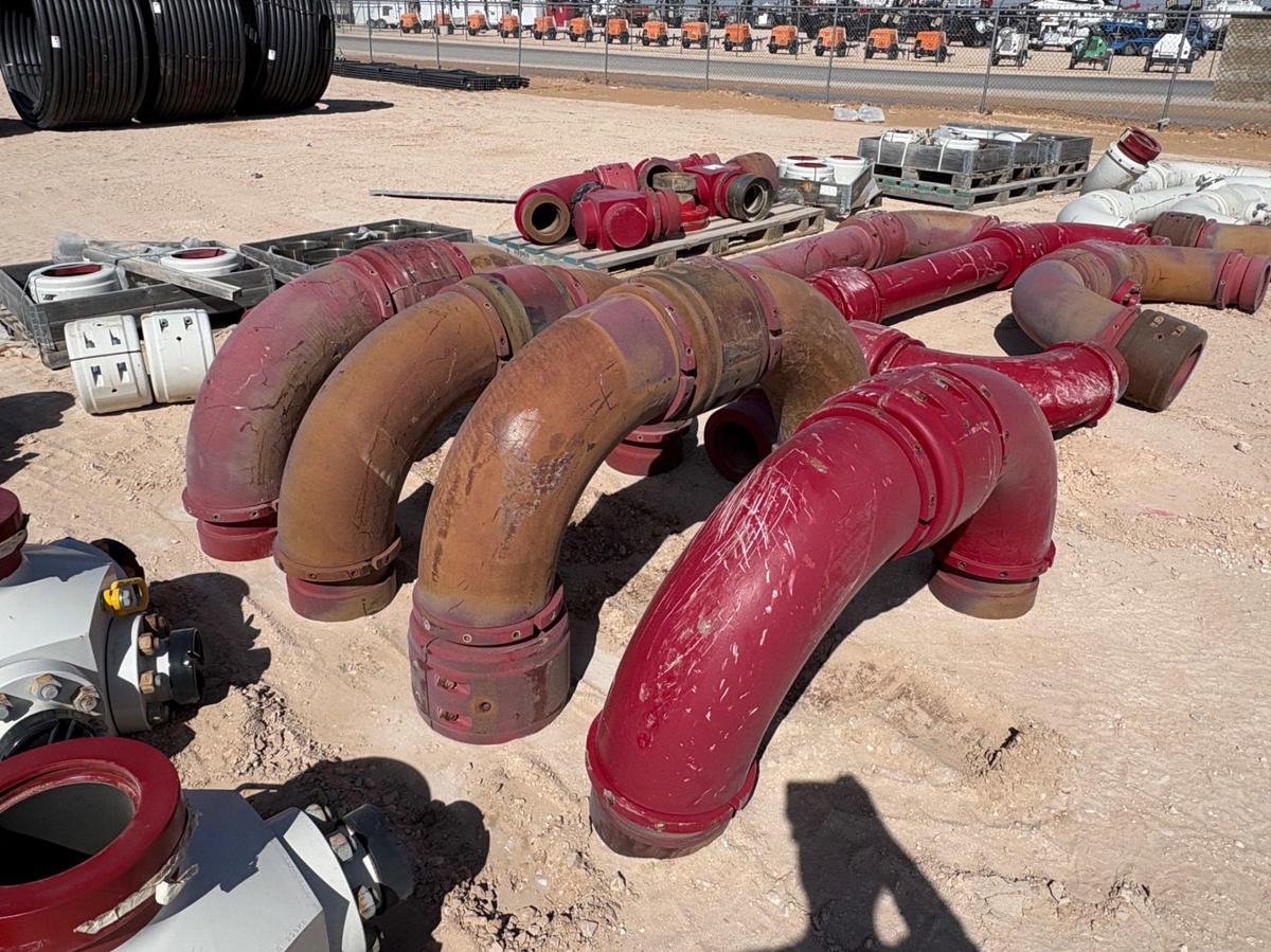 Used 8” NOV QUICKLATCH BIG BORE FRACMAXX FLOW IRON PIPE PACKAGE