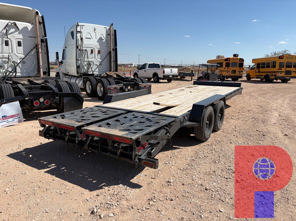 Used 2025 METALIUM INDUSTRIES 24’ X 7’ T/A BUMPER PULL CAR HAULER TRAILER