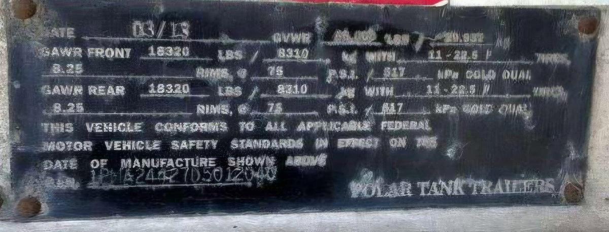 Used 2013 Polar Tank 5 Comp. Fuel Trailer