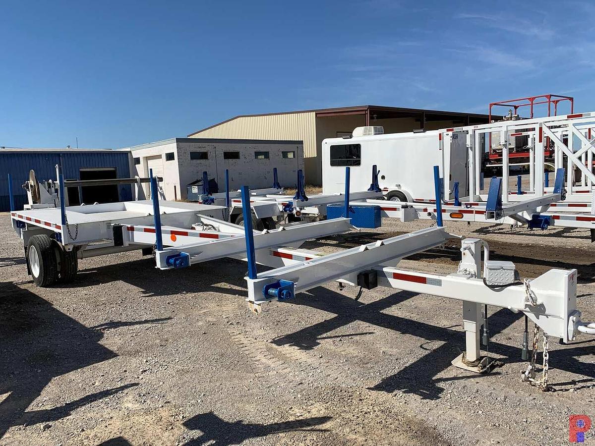 Used 2017 HTMI INC. 25’ S/A DUAL WHEEL PINTLE HITCH POLE TRAILER