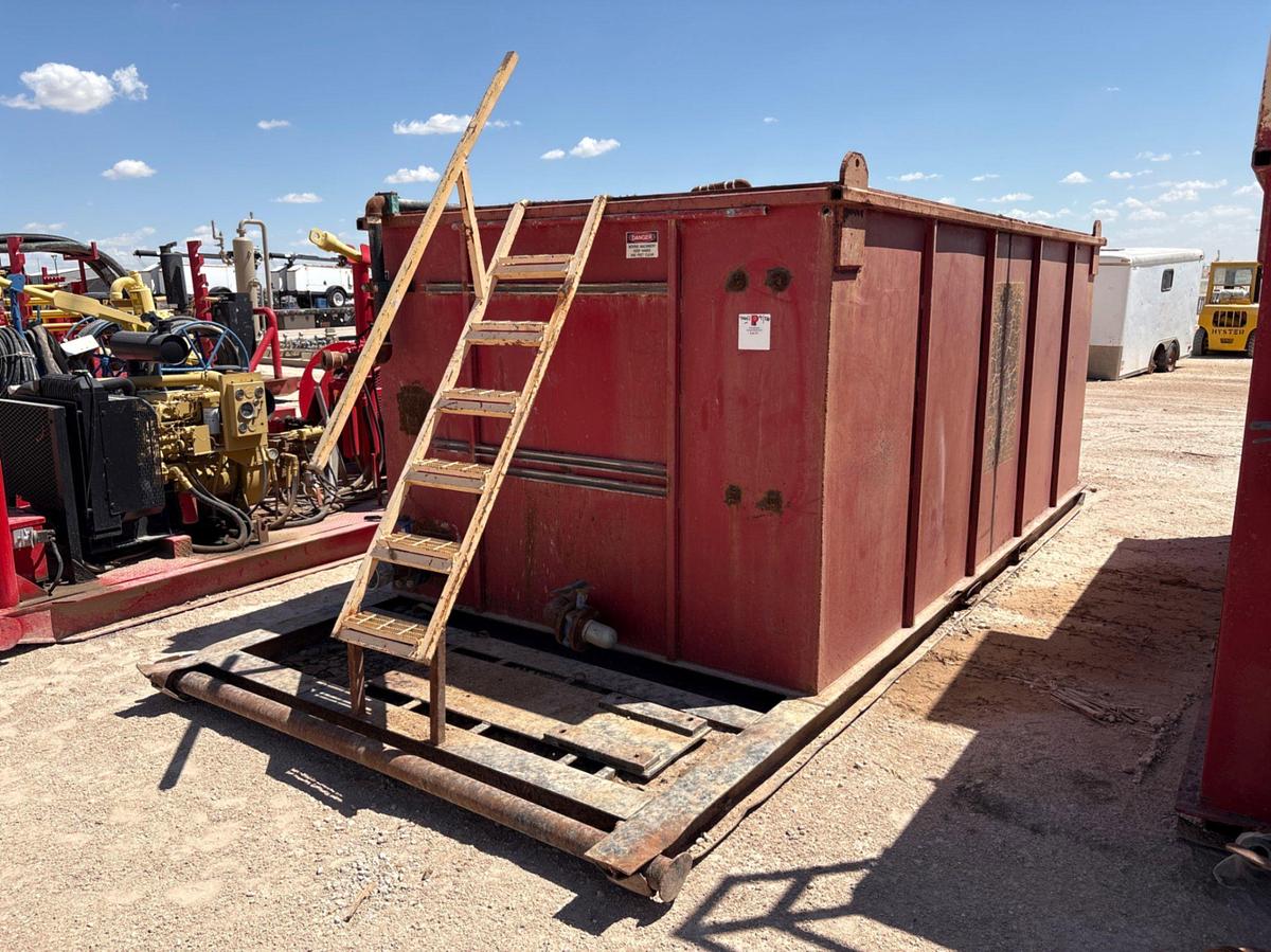 Used 16’ x 92” x 6’ open top 2-compartment tank