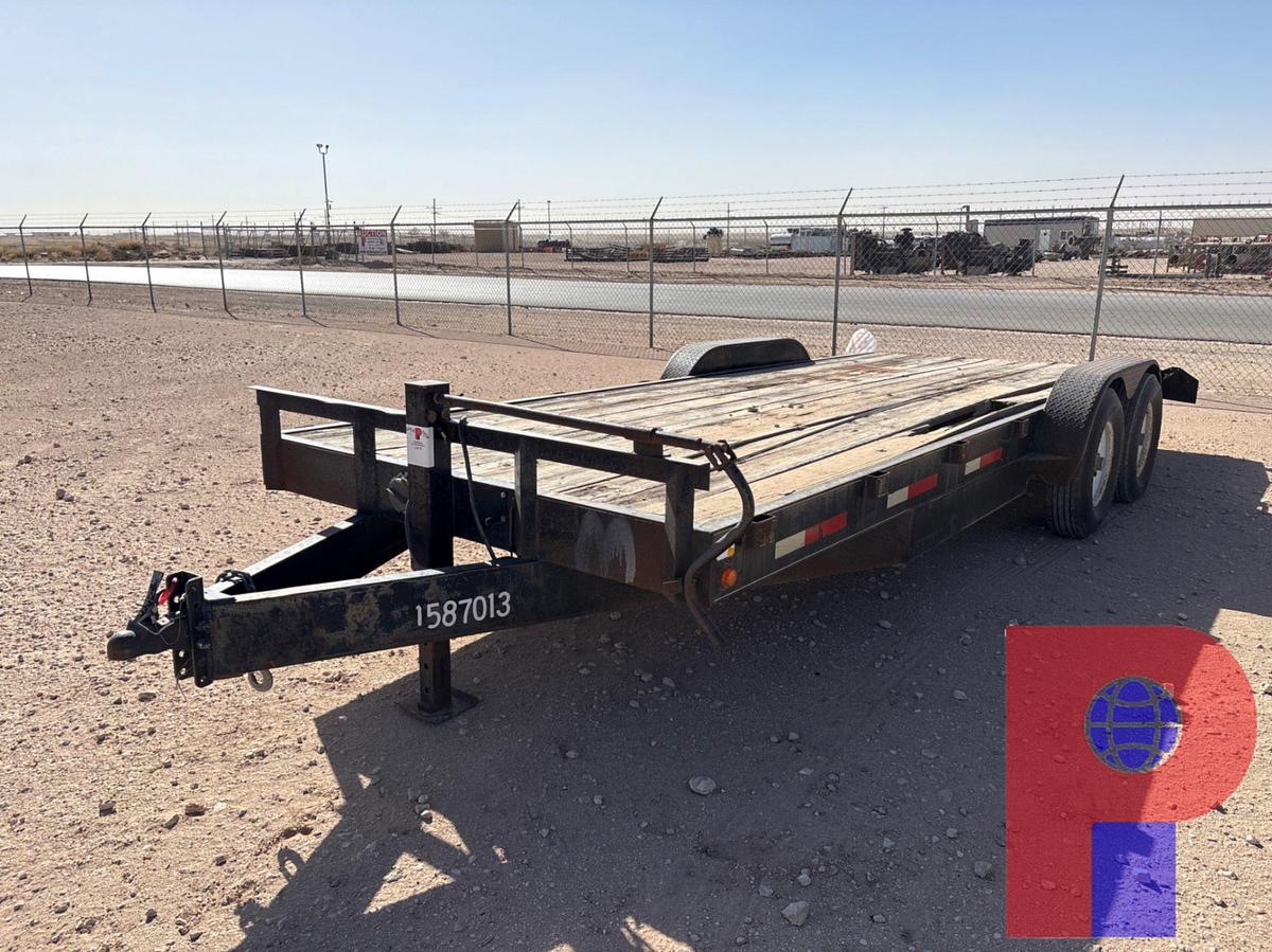 Used SHOPBUILT 20’ X 7’ T/A BUMPER PULL CAR HAULER TRAILER