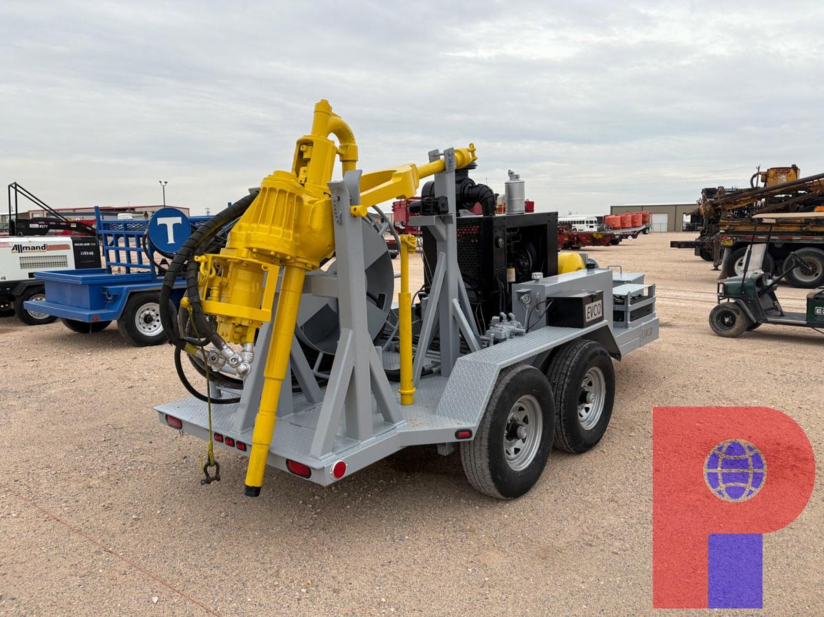 Used BOWEN 2.5 85-TON POWER SWIVEL MTD ON EVCO T/A BUMPER PULL TRAILER