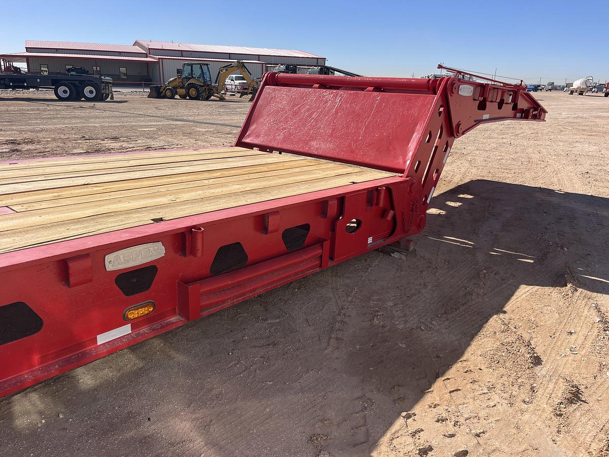 Used 2011 ASPEN 5-AXLE SCISSOR NECK OILFIELD LOWBOY TRAILER