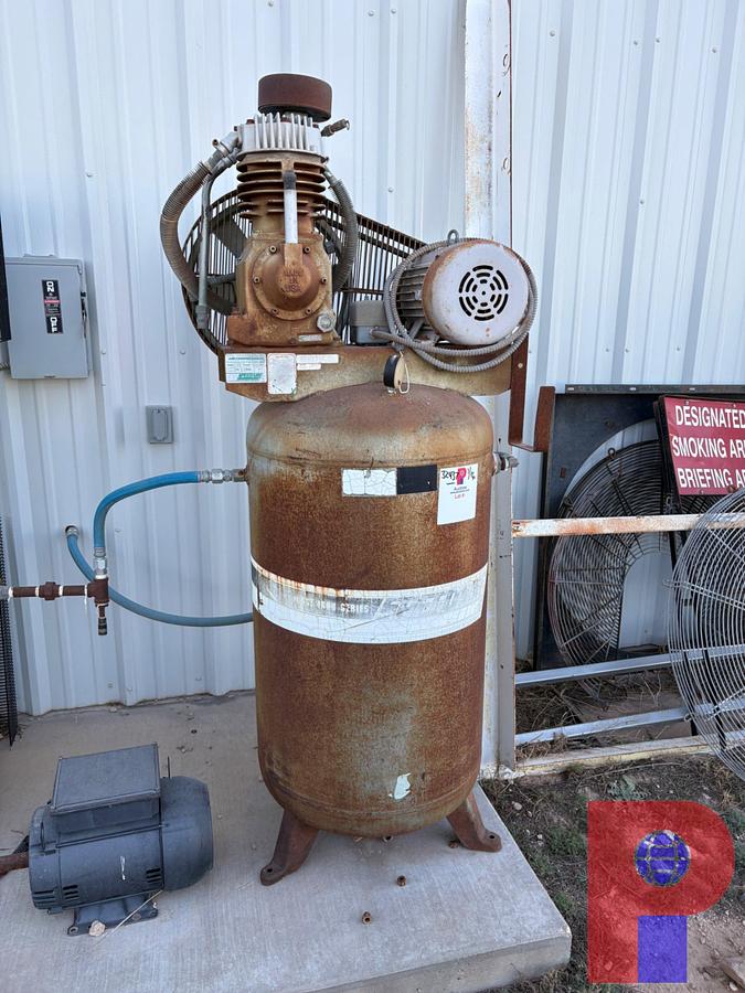 Used SPEEDAIRE MODEL 5Z399A ELECTRIC AIR COMPRESSOR W/ 80 GALLON TANK